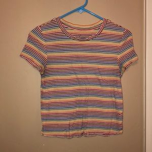 rainbow striped tee